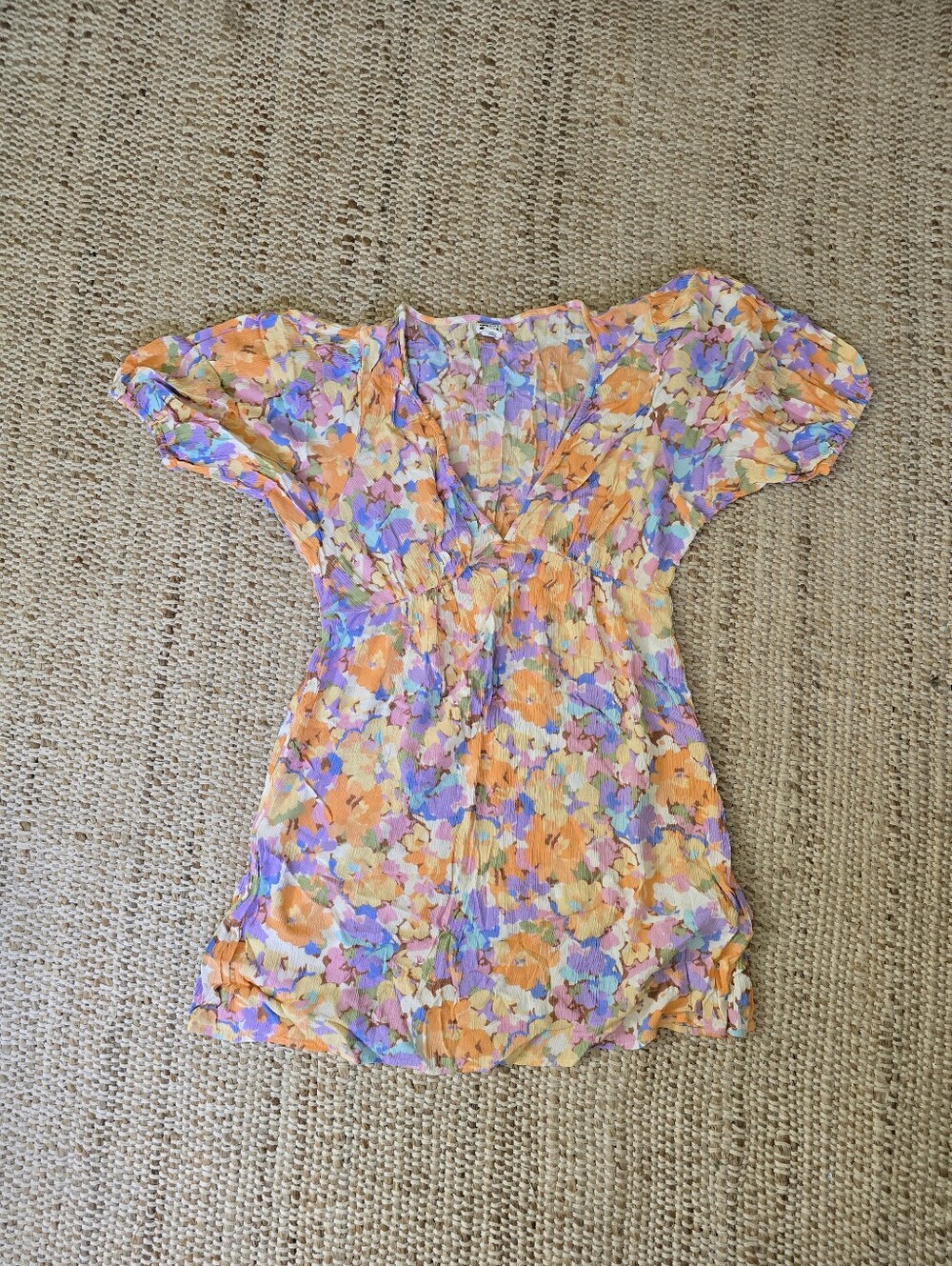 Billabong Favorite Mini Dress in Orange & Lavender